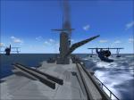 FSX Pilotable WWII Cruiser USS Salt Lake City Multiple Camera Views and Deck View